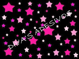 ESTRELAS  PINK COM  FUNDO PRETO