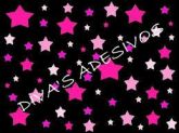 ESTRELAS  PINK COM  FUNDO PRETO